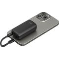 Goobay 5000mAh Power Bank sisäänrakennetulla USB-C-kaapelilla - 20W - musta