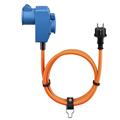 Goobay CEE-sovitinkaapeli - turvapistoke CEE-liittimeen turvapistorasialla - 1.5m