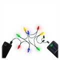 Goobay Latauskaapeli Jouluvaloilla - USB-C, MicroUSB, Lightning
