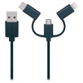 Goobay Latauskaapeli Jouluvaloilla - USB-C, MicroUSB, Lightning