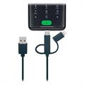 Goobay Latauskaapeli Jouluvaloilla - USB-C, MicroUSB, Lightning