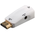 Goobay Compact HDMI / VGA-sovitin Äänitulolla - Kullattu