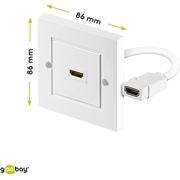 Goobay HDMI 2.0 Pistorasia - Valkoinen