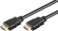 Goobay HDMI 1.4 Johto Ethernetillä - Kullattu - 3m - Musta