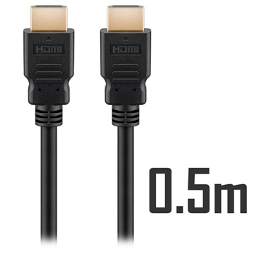 Goobay Ultra High Speed HDMI 2.1 8K Kaapeli - 0.5m - Musta