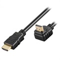 Goobay Korkeanopeuksinen HDMI- johto Ethernetillä - 90° Kulma - 3m
