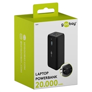 Goobay-kannettavan tietokoneen varavirtalähde 20000mAh - 65W - musta