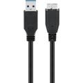 Goobay Micro USB-B kaapeli - USB 3.0 - 0.5m - Musta