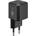 Goobay Nano GaN Dual USB-C PD-pikalaturi 35W
