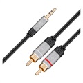 Goobay Plus 3.5mm / 2 x RCA Uros Stereokaapeli - 5m