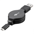 Goobay Sisäänvedettävä USB 2.0 / USB 3.1 C-Tyyppi Kaapeli - Musta