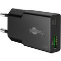 Goobay Slim USB-C PD GaN Kaksinkertainen pikalaturi 30W