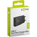 Goobay Slim USB-C PD GaN Kaksinkertainen pikalaturi 30W