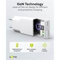 Goobay Slim USB-C PD GaN Kaksinkertainen pikalaturi 30W - Valkoinen