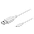 Goobay USB 2.0 / MicroUSB Kaapeli - Valkoinen