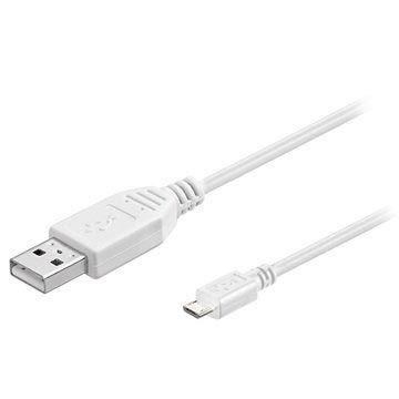 Goobay USB 2.0 / MicroUSB Kaapeli - Valkoinen
