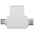 Goobay USB 3.0 - MicroUSB ja USB-C T-sovitin