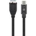 Goobay USB-C-kaapeli - USB-C/Micro USB 3.0 - 0,6m - Musta