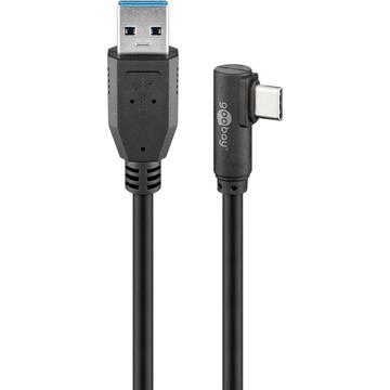 Goobay USB-C-kaapeli 3m - USB-C/USB-A - musta - USB-C/USB-A - musta