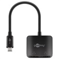 Goobay USB-C - DisplayPort/HDMI Sovitin - Musta