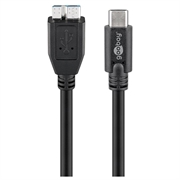 Goobay USB-C - Micro-B -kaapeli - 1m - musta