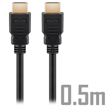 Goobay Ultra High Speed HDMI 2.1 8K Kaapeli - 0.5m - Musta