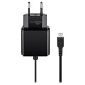 Goobay Universal MicroUSB Seinälaturi - 15W, 5V/3A - Musta