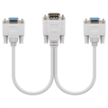Goobay VGA Jakokaapeli 1x2 - 20cm - Harmaa