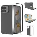 Google Pixel 10 Pro Fold Kumipäällysteinen Muovikuori - Musta