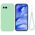 Google Pixel 10a Nestemäinen silikonikotelo käsihihnalla - vihreä