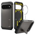 Google Pixel 11 Pro Spigen Tough Armor Mag -kotelo - Asemetallin Harmaa