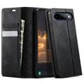Google Pixel 11 Pro XL Caseme 033 vasikka tekstuuri lompakko tapauksessa RFID-sulku - musta