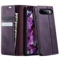 Google Pixel 11 Pro XL Caseme 033 vasikka tekstuuri lompakko tapauksessa RFID-sulku - violetti
