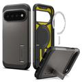 Google Pixel 11 Pro XL Spigen Tough Armor Mag -kotelo - Asemetallin Harmaa