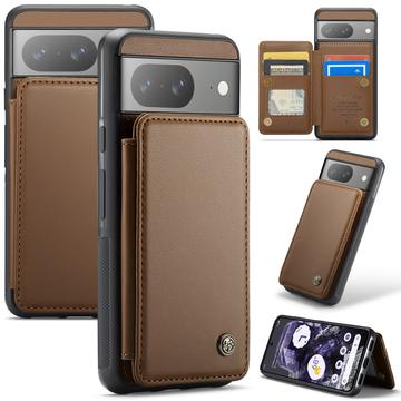 Google Pixel 8 Caseme C22 Kotelo RFID-korttilompakko - ruskea