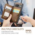 Google Pixel 8 Caseme C22 Kotelo RFID-korttilompakko - ruskea