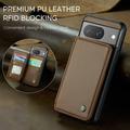 Google Pixel 8 Caseme C22 Kotelo RFID-korttilompakko - ruskea