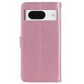 Google Pixel 8 Pöllö strassi lompakko kotelo - Rose Gold