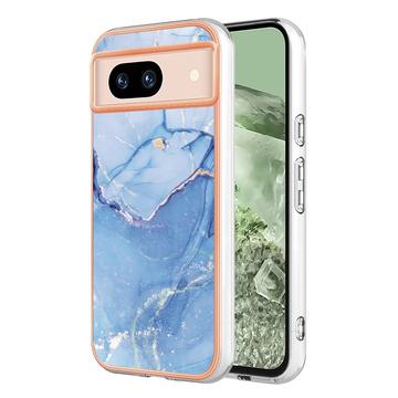 Google Pixel 8a Marble Pattern Galvanoitu TPU-Suojakotelo