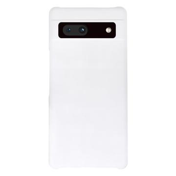 Google Pixel 8a Kumipäällysteinen Muovikuori - Valkoinen