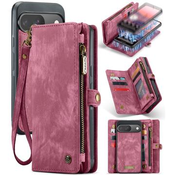 Google Pixel 9/9 Pro Caseme 008 2-in-1 Multifunctional Lompakkokotelo - Punainen