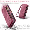 Google Pixel 9/9 Pro Caseme 008 2-in-1 Multifunctional Lompakkokotelo - Punainen