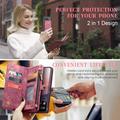 Google Pixel 9/9 Pro Caseme 008 2-in-1 Multifunctional Lompakkokotelo - Punainen