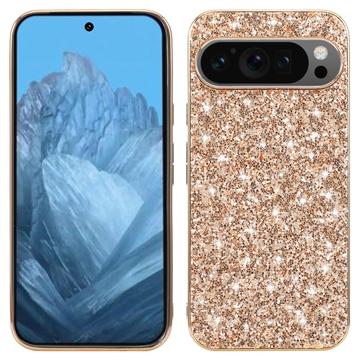 Google Pixel 9/9 Pro Glitter Series Hybridikotelo - Kulta