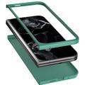 Google Pixel 9 Pro Fold Kumipäällysteinen Muovikuori - Vihreä