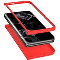 Google Pixel 9 Pro Fold Kumipäällysteinen Muovikuori - Punainen