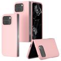 Google Pixel 9 Pro Fold Kumipäällysteinen Muovikuori - Pinkki
