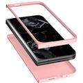 Google Pixel 9 Pro Fold Kumipäällysteinen Muovikuori - Pinkki