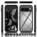 Google Pixel 9 Pro XL 360 Suojaussarja Kotelo - Sininen / Selkeä