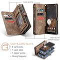 Google Pixel 9 Pro XL Caseme 008 2-in-1 Multifunctional Lompakkokotelo - Ruskea